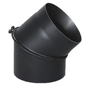 Коліно димохідне регульоване розвідне чорна сталь 2 мм 45° Ø120 мм